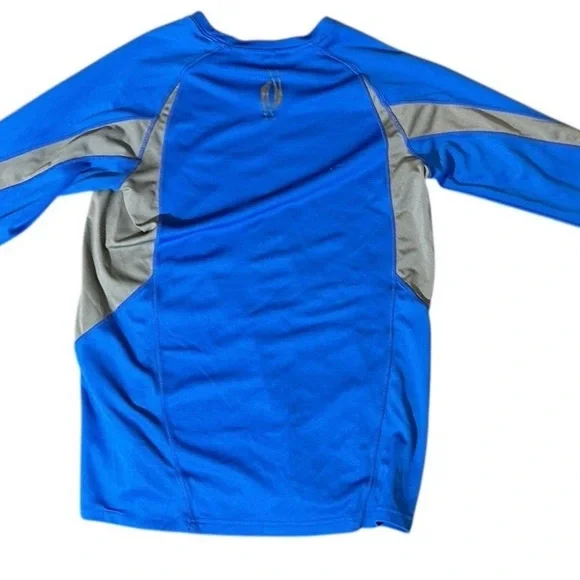 REI Mens Small Performance Base Layer Shirt Blue Gray Long Sleeve Athletic Top - Picture 2 of 13